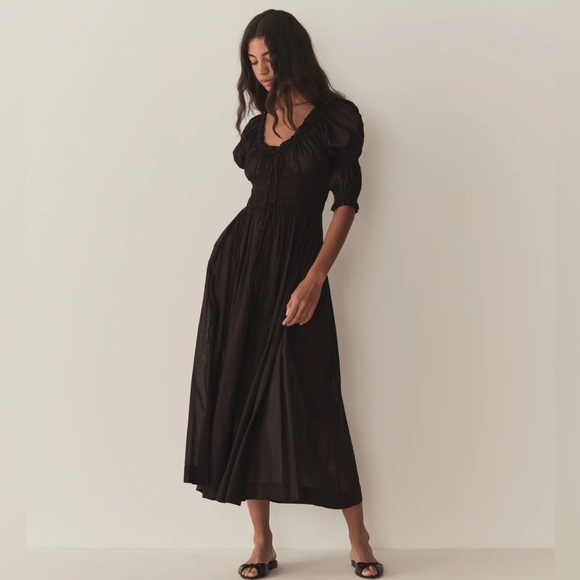 Doen Dresses & Skirts - Doen Ischia Poplin Black Maxi Dress